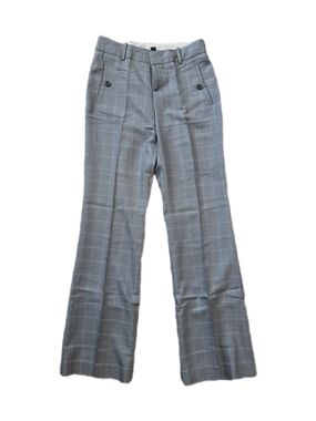 Banana Republic Martin Fit Plaid Gray Boot-Cut Dress Pants